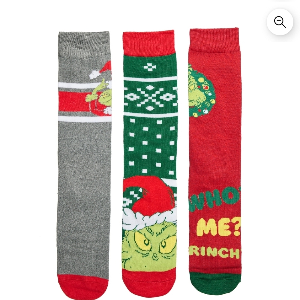 🌭♡Bioworld Grinch Crew Socks
